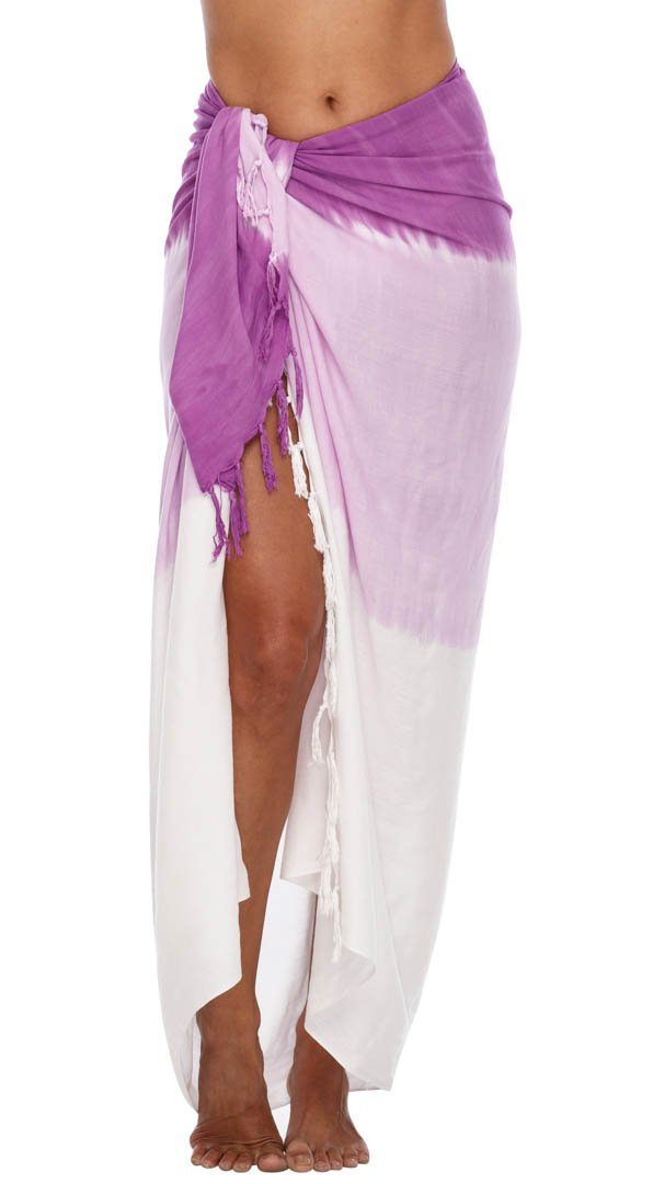 SHU - SHI Sarong Wraps For Women Beach Cover Up Skirt Swimsuit Wrap Pareo Coverups Ombre Tie Dye - Love ShuShi