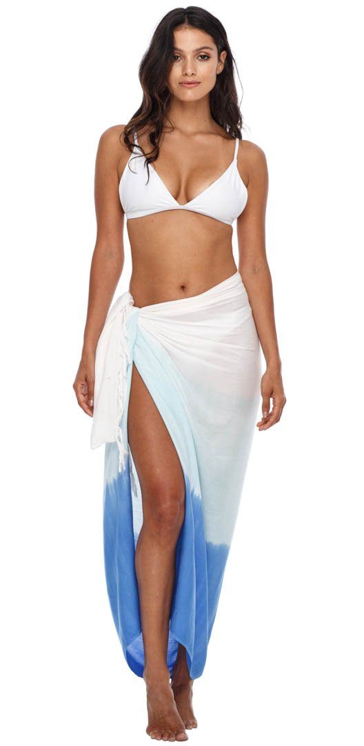 SHU - SHI Sarong Wraps For Women Beach Cover Up Skirt Swimsuit Wrap Pareo Coverups Ombre Tie Dye - Love ShuShi