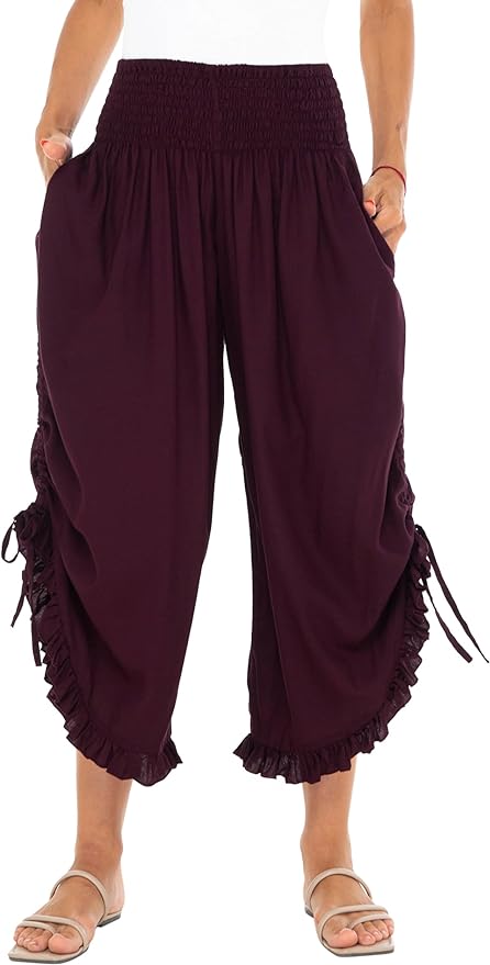 SHU - SHI Trousers Ladies Culottes for Women Gaucho Outfit Cropped Summer Pants - Love ShuShi