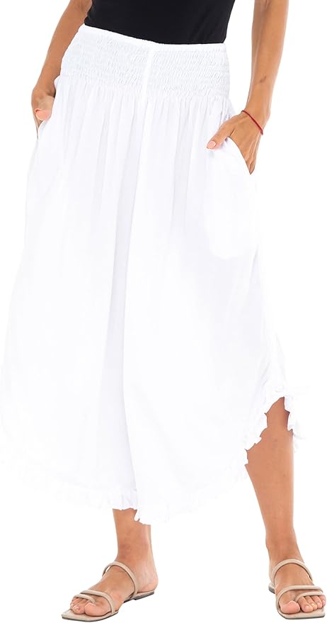 SHU - SHI Trousers Ladies Culottes for Women Gaucho Outfit Cropped Summer Pants - Love ShuShi