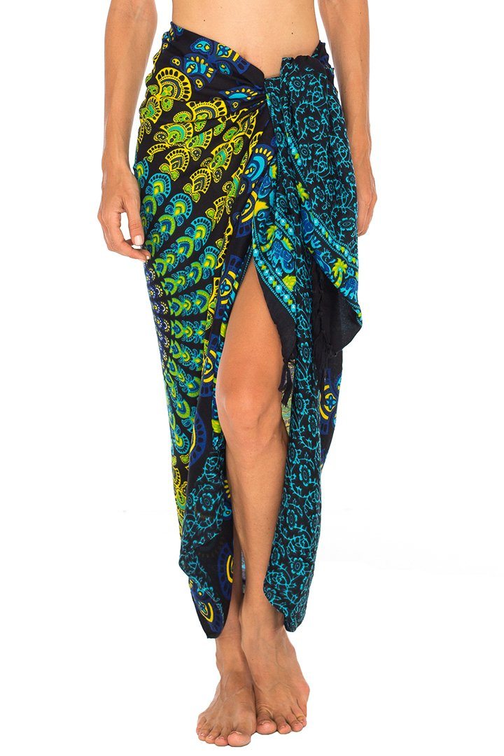 SHU - SHI Women Beach Cover Up Sarong Swimsuit Cover - Up Pareo Coverups Print - Love ShuShi