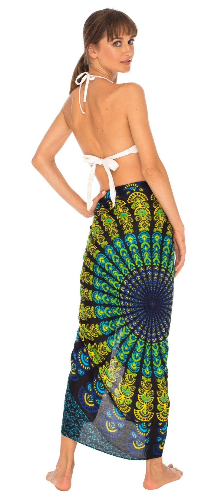 SHU - SHI Women Beach Cover Up Sarong Swimsuit Cover - Up Pareo Coverups Print - Love ShuShi