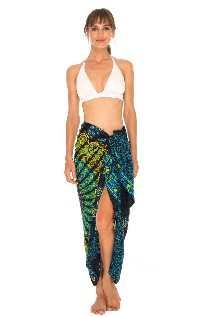 SHU - SHI Women Beach Cover Up Sarong Swimsuit Cover - Up Pareo Coverups Print - Love ShuShi