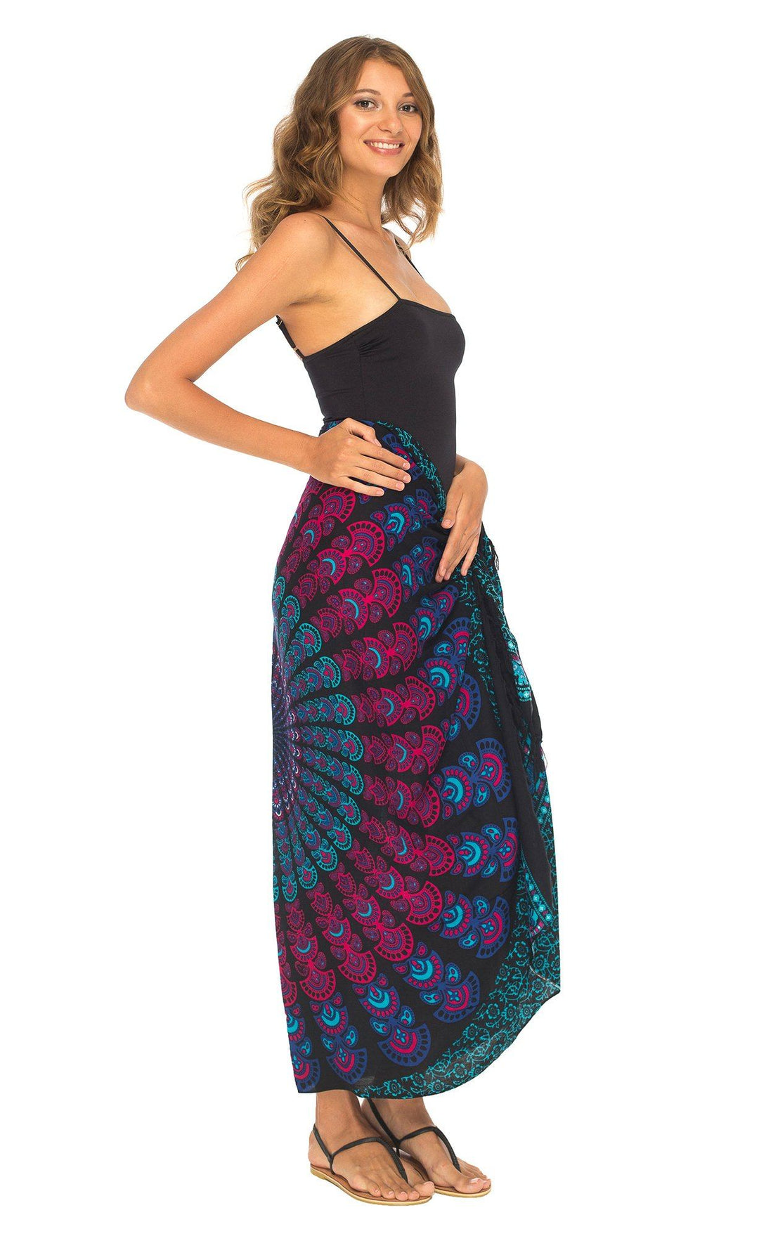 SHU - SHI Women Beach Cover Up Sarong Swimsuit Cover - Up Pareo Coverups Print - Love ShuShi