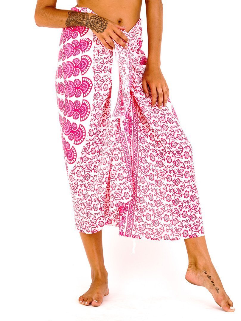 SHU - SHI Women Beach Cover Up Sarong Swimsuit Cover - Up Pareo Coverups Print - Love ShuShi