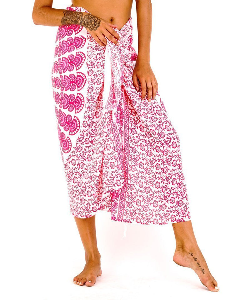 SHU - SHI Women Beach Cover Up Sarong Swimsuit Cover - Up Pareo Coverups Print - Love ShuShi