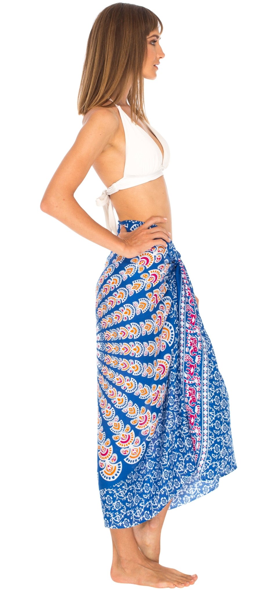 SHU - SHI Women Beach Cover Up Sarong Swimsuit Cover - Up Pareo Coverups Print - Love ShuShi