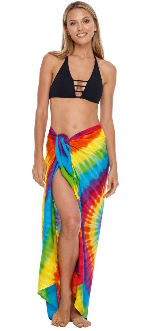 SHU - SHI Womens Beach Cover Up Sarong Swimsuit Cover - Up Pareo Coverups Print - Love ShuShi