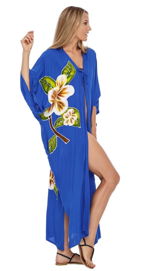 SHU - SHI Women's Kimono Cardigan - Floral Robe Beach Cover - Up, Open Front, One Size - Love ShuShi