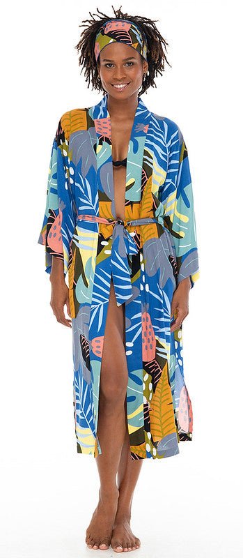 SHU - SHI Womens Kimono Cardigan Floral Tropical Swimwear Beach Robe - Love ShuShi