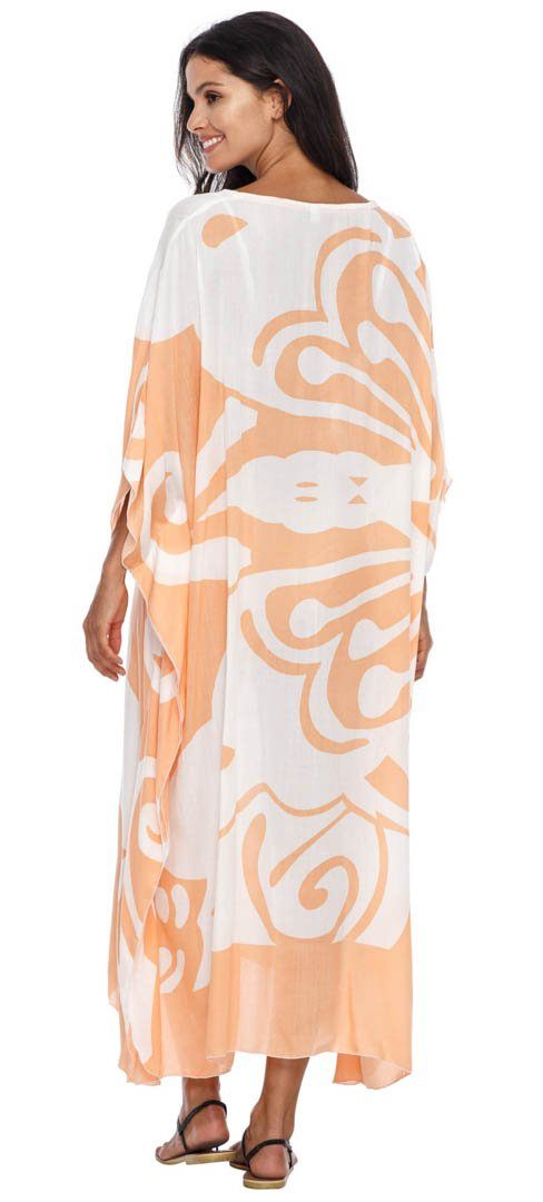 SHU - SHI Women's Long Beach Butterfly Caftan Tunic Dress - Swimsuit Cover - Up Loose Poncho - Love ShuShi