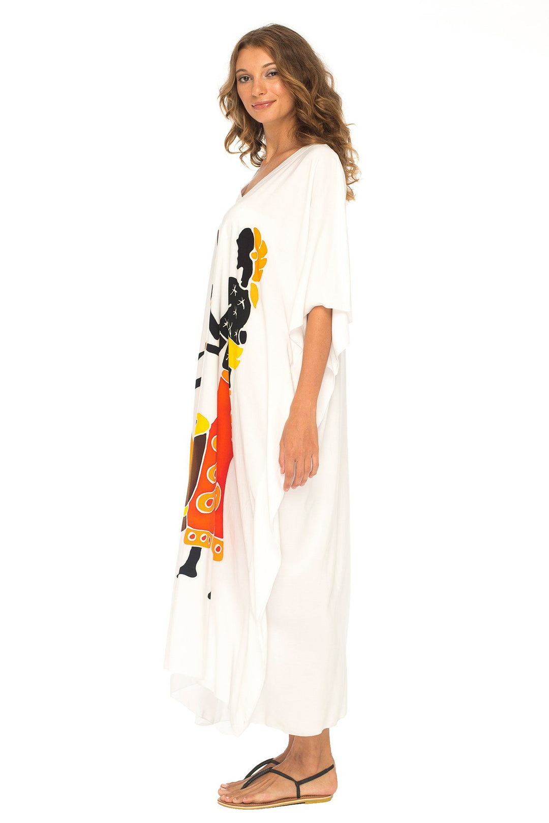 SHU - SHI Women's Long Kaftan Beach Maxi Dress - Casual Plus Size Cover Up - Love ShuShi