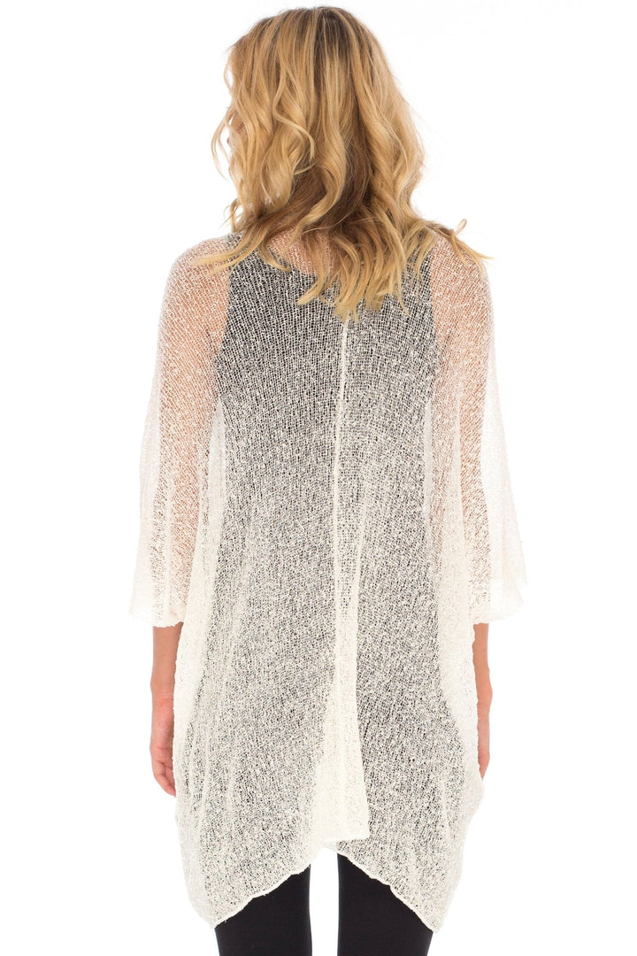 SHU - SHI Womens Long Sheer Kimono Cardigan Sweater Open Front Beach Top Cover Up - Love ShuShi