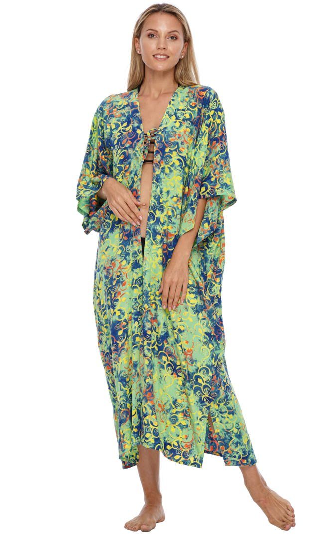 SHU - SHI Women's Open Front Kimono Cardigan Robe - Beach Cover - Up, Loose Fit, One Size - Love ShuShi