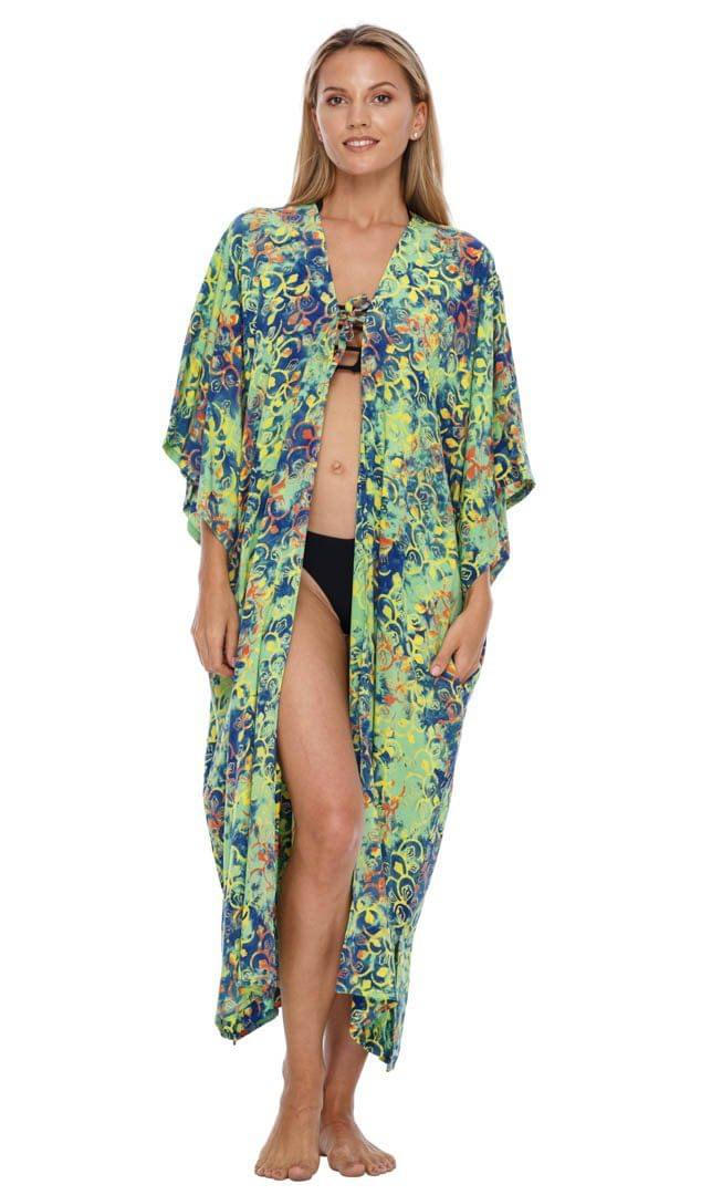 SHU - SHI Women's Open Front Kimono Cardigan Robe - Beach Cover - Up, Loose Fit, One Size - Love ShuShi