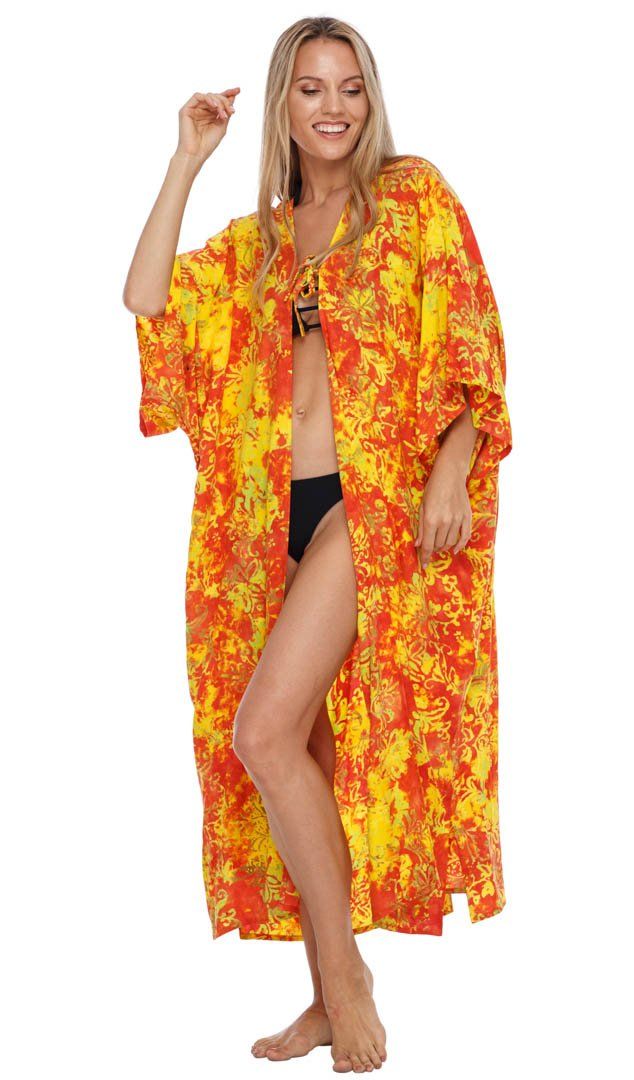 SHU - SHI Women's Open Front Kimono Cardigan Robe - Beach Cover - Up, Loose Fit, One Size - Love ShuShi