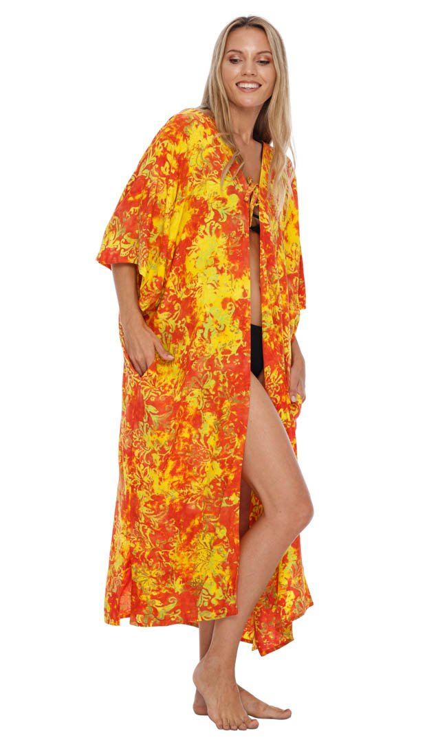 SHU - SHI Women's Open Front Kimono Cardigan Robe - Beach Cover - Up, Loose Fit, One Size - Love ShuShi