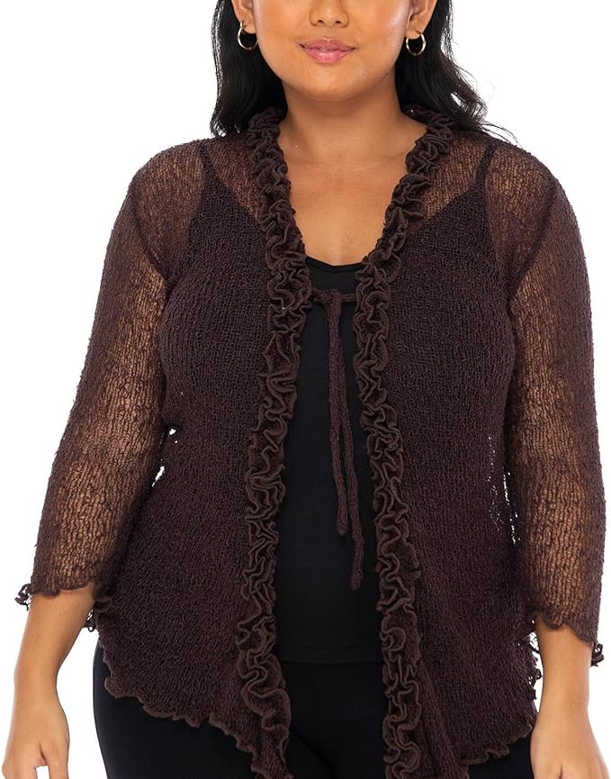 Coral shrug plus size best sale