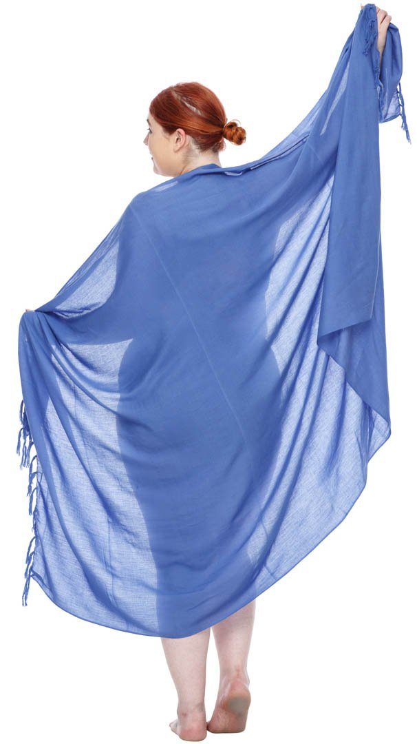 SHU - SHI Women's Plus Size Sarong Wrap Skirt - Solid Beach Cover - Up with Coconut Clip - Love ShuShi