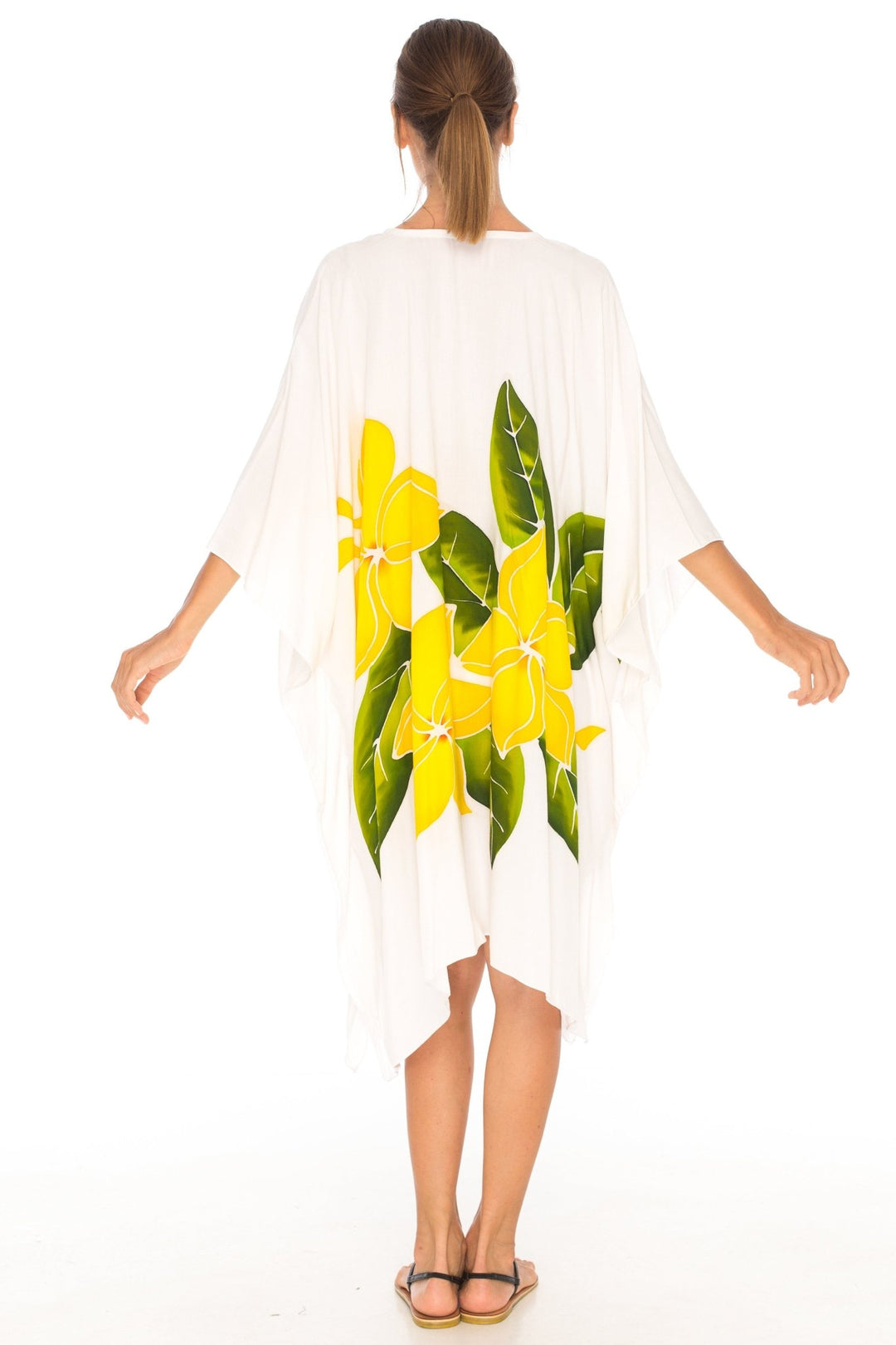 SHU - SHI Women's Plus Size Short Kaftan Poncho Dress - Beach Swimsuit Cover - Up - Love ShuShi