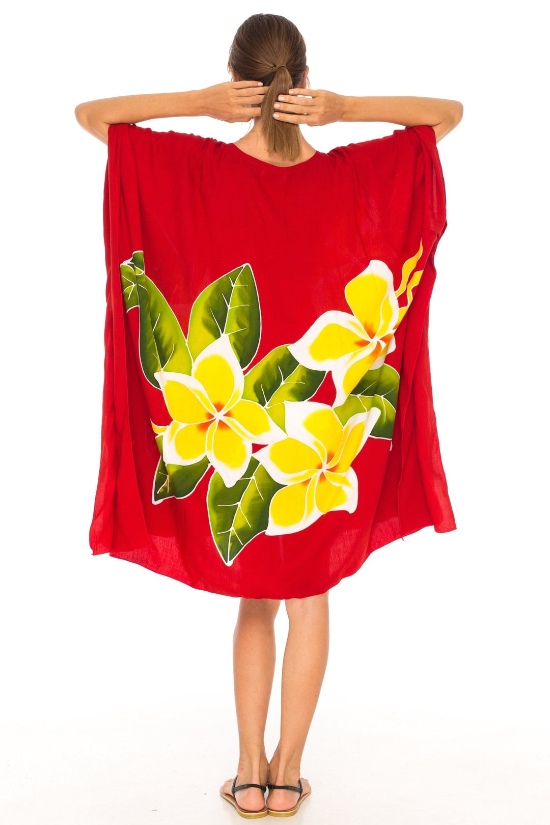 SHU - SHI Women's Plus Size Short Kaftan Poncho Dress - Beach Swimsuit Cover - Up - Love ShuShi