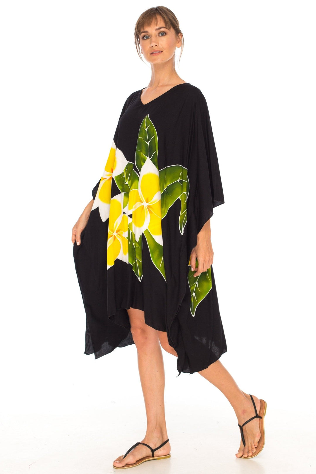 SHU - SHI Women's Plus Size Short Kaftan Poncho Dress - Beach Swimsuit Cover - Up - Love ShuShi