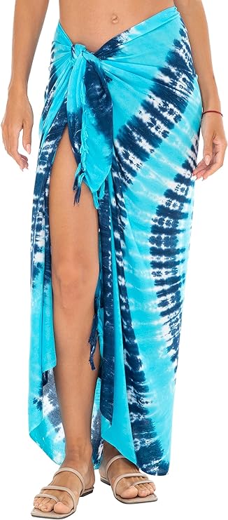 SHU - SHI Womens Sarong Pareo Cover Up Bathing Suit Women Beach Wrap Long Pool Resort Skirt - Love ShuShi