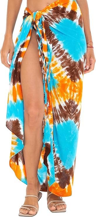 SHU - SHI Womens Sarong Pareo Cover Up Bathing Suit Women Beach Wrap Long Pool Resort Skirt - Love ShuShi