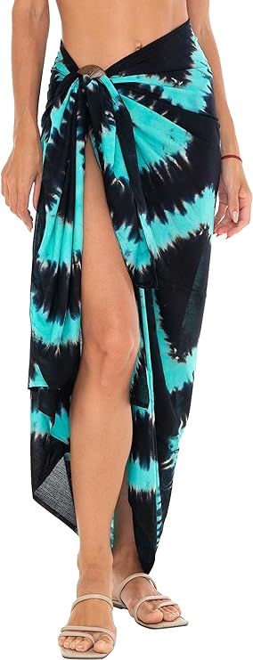 SHU - SHI Womens Sarong Pareo Cover Up Bathing Suit Women Beach Wrap Long Pool Resort Skirt - Love ShuShi