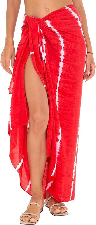 SHU - SHI Womens Sarong Pareo Cover Up Bathing Suit Women Beach Wrap Long Pool Resort Skirt - Love ShuShi