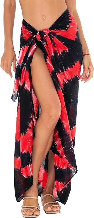 SHU - SHI Womens Sarong Pareo Cover Up Bathing Suit Women Beach Wrap Long Pool Resort Skirt - Love ShuShi