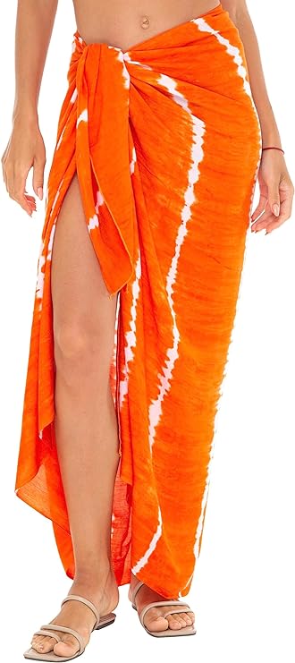 SHU - SHI Womens Sarong Pareo Cover Up Bathing Suit Women Beach Wrap Long Pool Resort Skirt - Love ShuShi