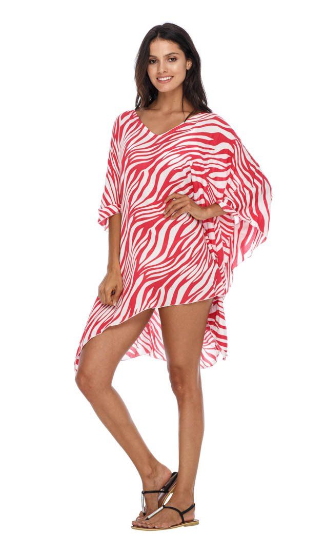 SHU - SHI Women's Short Beach Swimsuit Cover - Up Loose Caftan Poncho Beach Tunic Dress - Love ShuShi