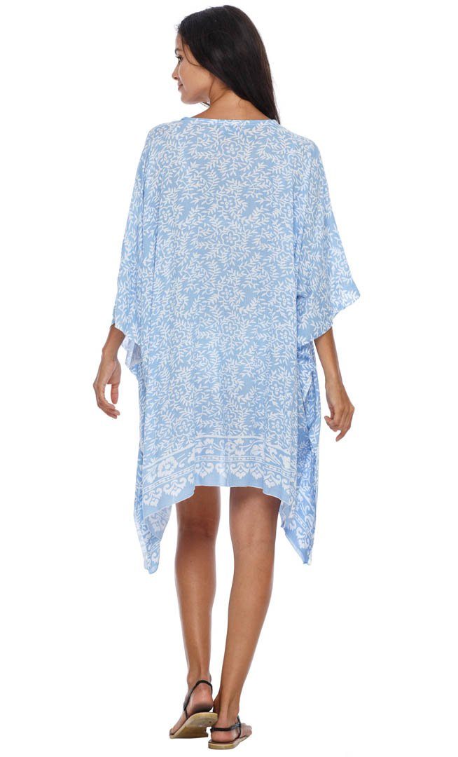 SHU - SHI Women's Short Beach Swimsuit Cover - Up: Loose Caftan Poncho Beach Tunic Dress - Love ShuShi