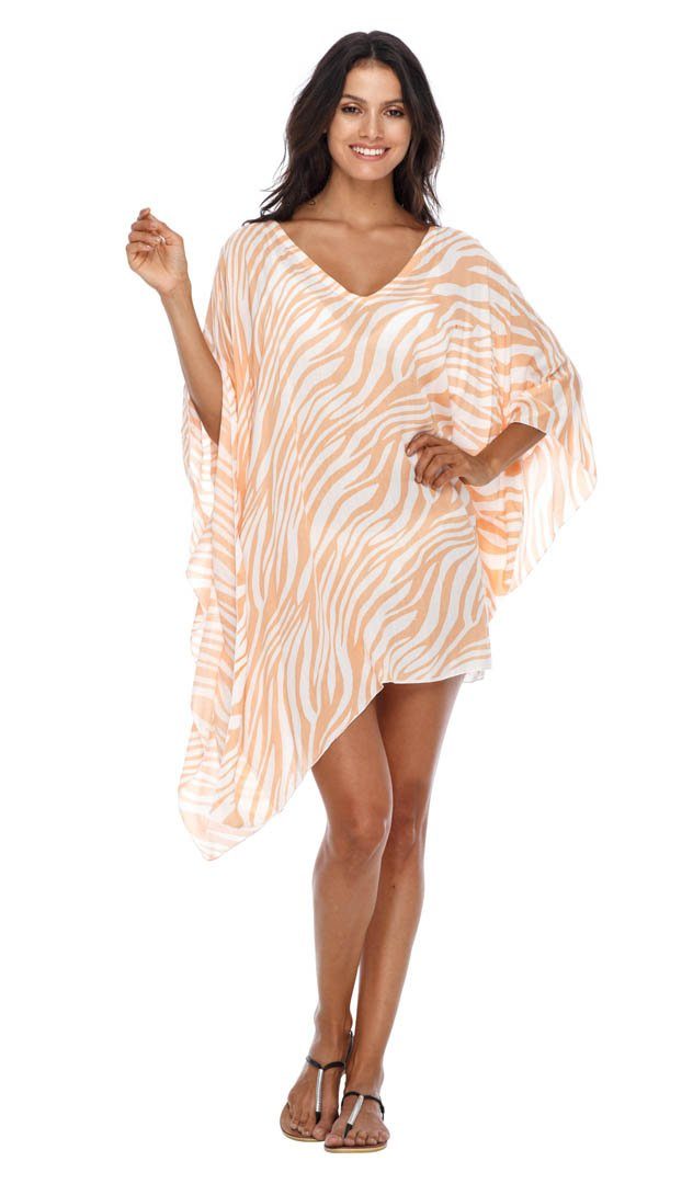 SHU - SHI Women's Short Beach Swimsuit Cover - Up Loose Caftan Poncho Beach Tunic Dress - Love ShuShi