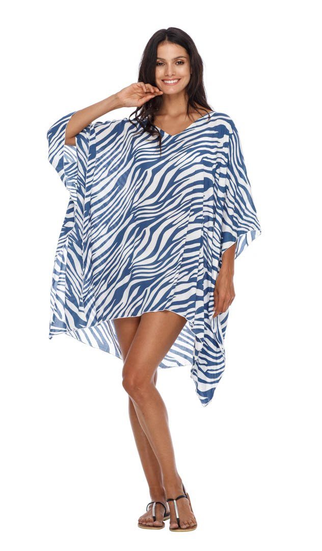 SHU - SHI Women's Short Beach Swimsuit Cover - Up Loose Caftan Poncho Beach Tunic Dress - Love ShuShi