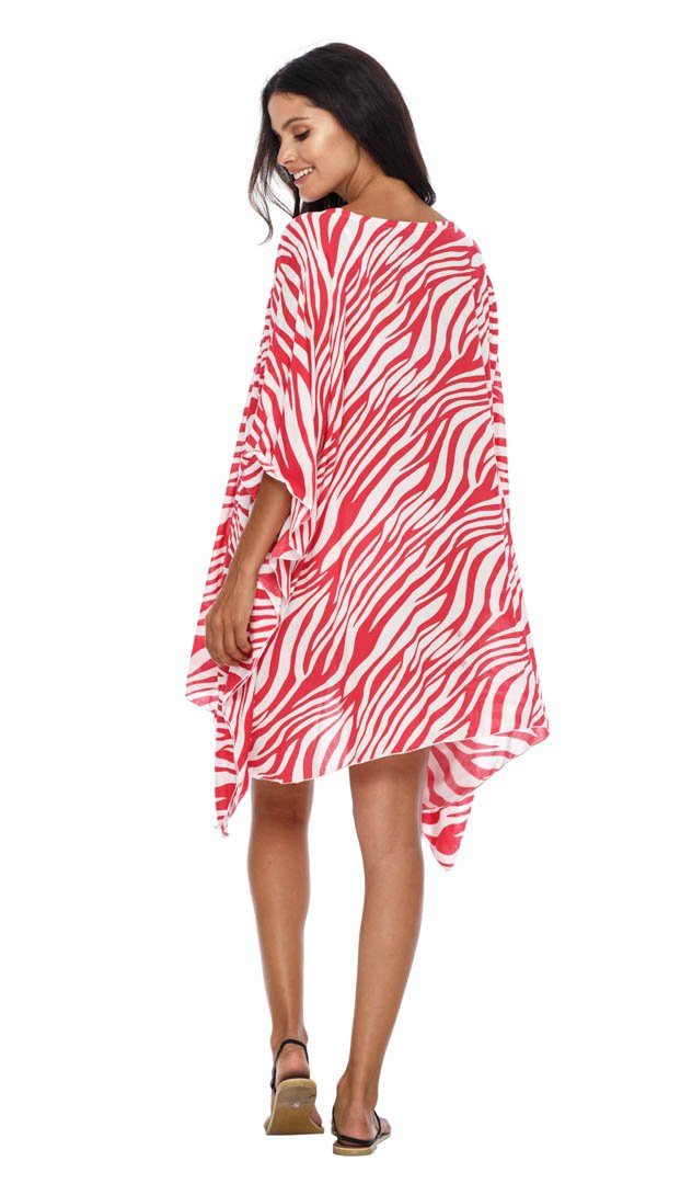 SHU - SHI Women's Short Beach Swimsuit Cover - Up Loose Caftan Poncho Beach Tunic Dress - Love ShuShi