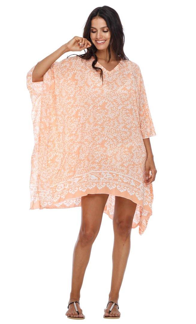 SHU - SHI Women's Short Beach Swimsuit Cover - Up: Loose Caftan Poncho Beach Tunic Dress - Love ShuShi