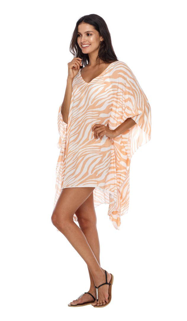 SHU - SHI Women's Short Beach Swimsuit Cover - Up Loose Caftan Poncho Beach Tunic Dress - Love ShuShi