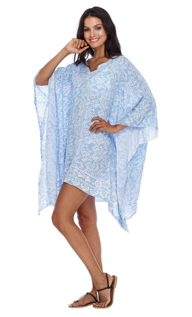 SHU - SHI Women's Short Beach Swimsuit Cover - Up: Loose Caftan Poncho Beach Tunic Dress - Love ShuShi