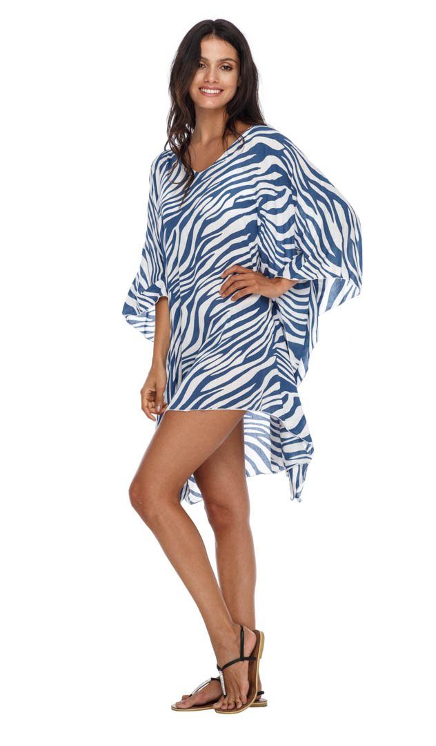 SHU - SHI Women's Short Beach Swimsuit Cover - Up Loose Caftan Poncho Beach Tunic Dress - Love ShuShi