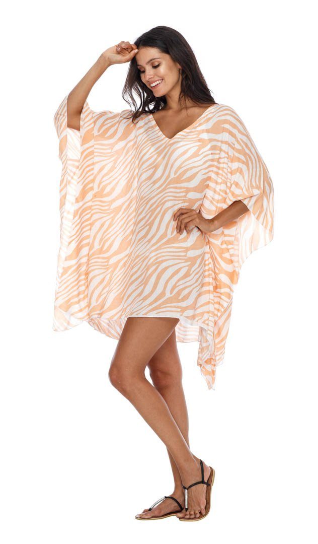 SHU - SHI Women's Short Beach Swimsuit Cover - Up Loose Caftan Poncho Beach Tunic Dress - Love ShuShi