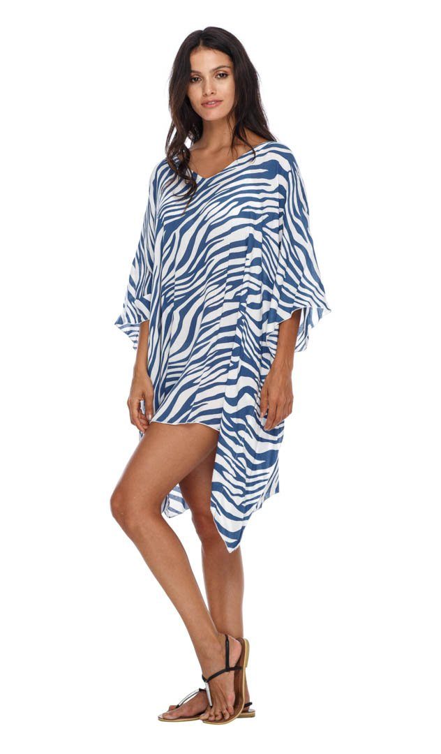 SHU - SHI Women's Short Beach Swimsuit Cover - Up Loose Caftan Poncho Beach Tunic Dress - Love ShuShi