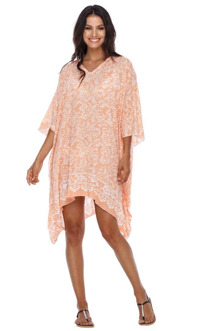 SHU - SHI Women's Short Beach Swimsuit Cover - Up: Loose Caftan Poncho Beach Tunic Dress - Love ShuShi