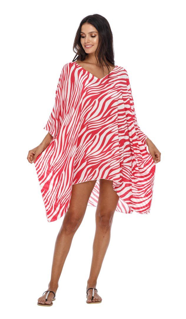 SHU - SHI Women's Short Beach Swimsuit Cover - Up Loose Caftan Poncho Beach Tunic Dress - Love ShuShi