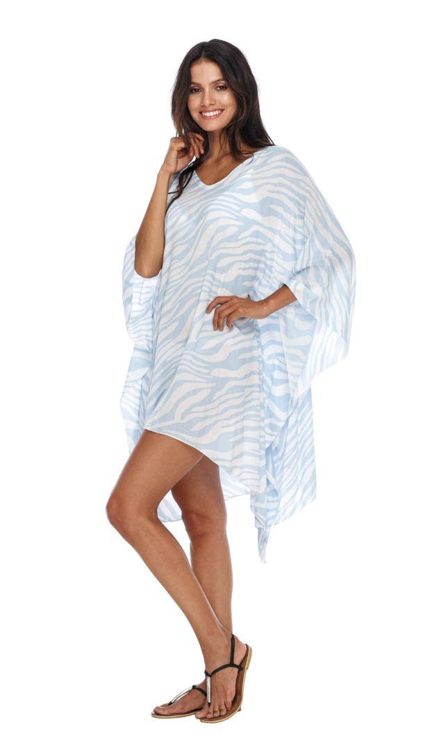 SHU - SHI Women's Short Beach Swimsuit Cover - Up Loose Caftan Poncho Beach Tunic Dress - Love ShuShi