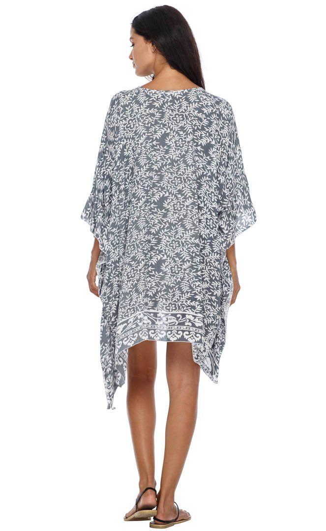 SHU - SHI Women's Short Beach Swimsuit Cover - Up: Loose Caftan Poncho Beach Tunic Dress - Love ShuShi