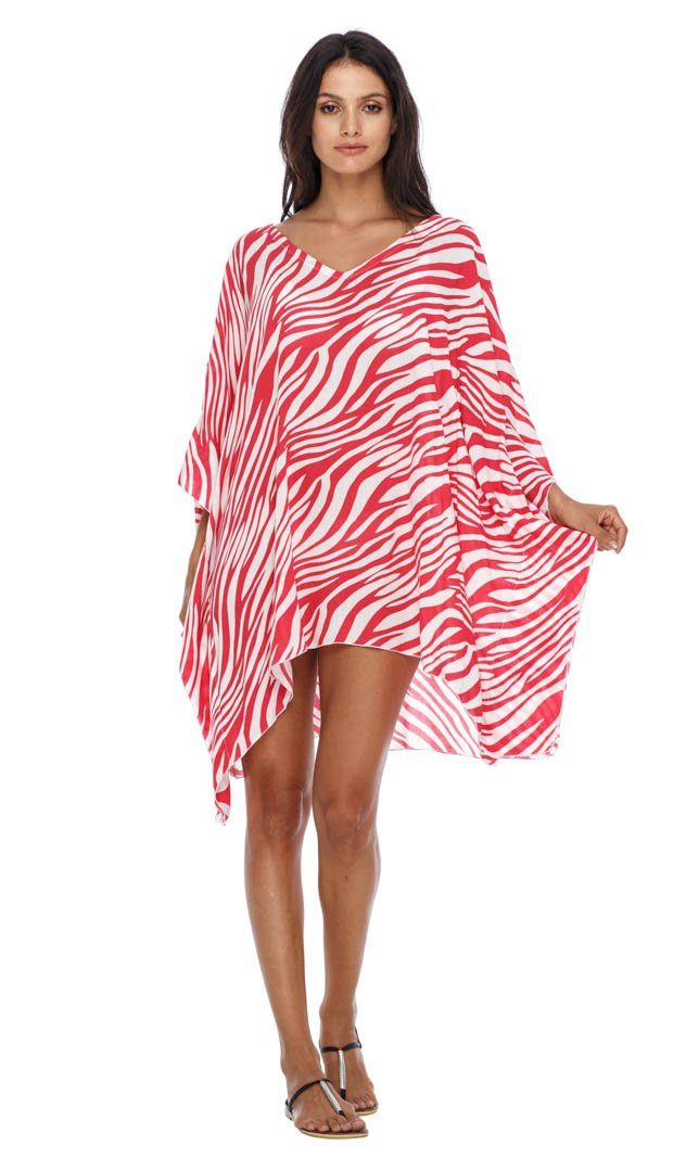 SHU - SHI Women's Short Beach Swimsuit Cover - Up Loose Caftan Poncho Beach Tunic Dress - Love ShuShi