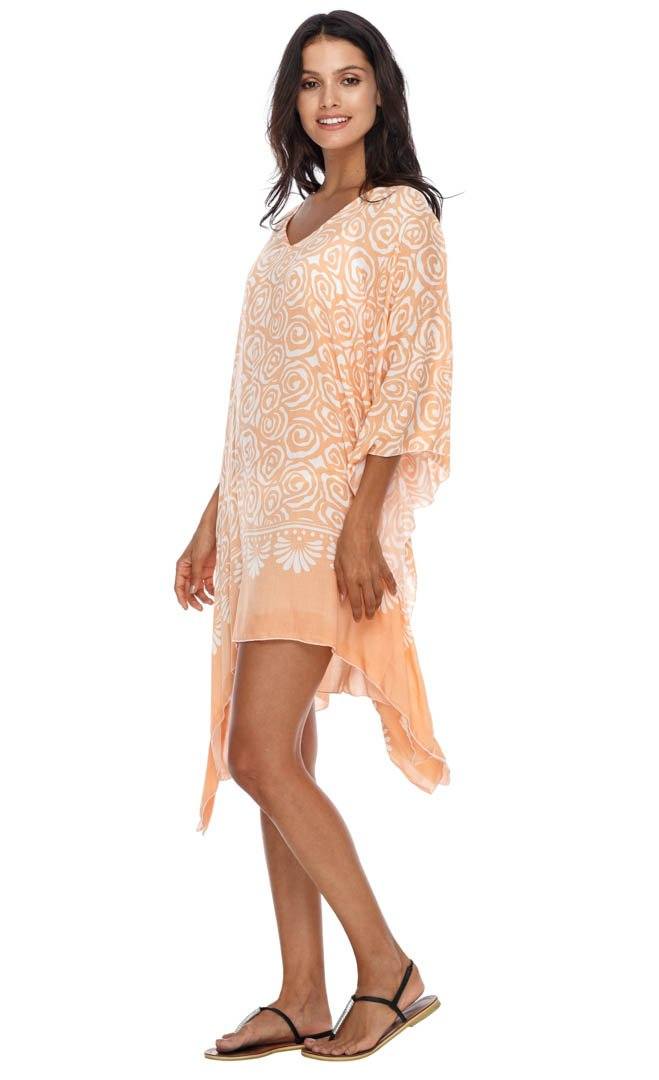 SHU - SHI Women's Short Caftan Poncho Beach Tunic Dress - Loose Swimsuit Cover - Up - Love ShuShi