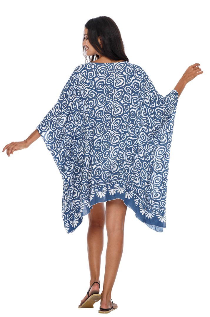 SHU - SHI Women's Short Caftan Poncho Beach Tunic Dress - Loose Swimsuit Cover - Up - Love ShuShi